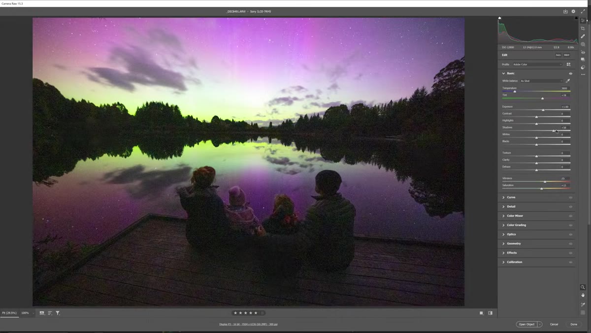 Heavily over-processed first result compared to second attempt