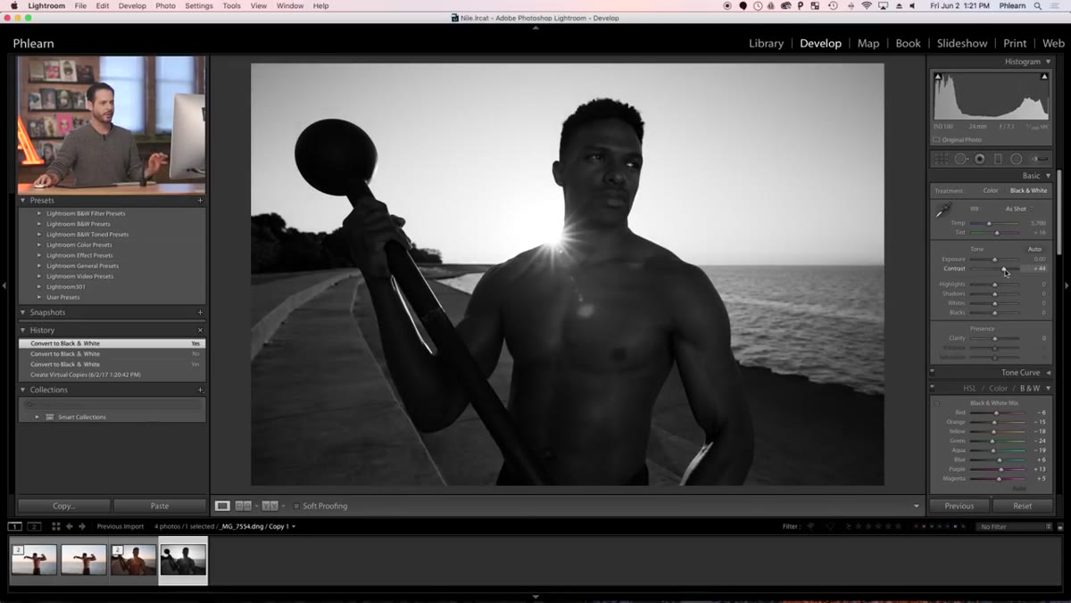 Basic panel sliders being adjusted with high contrast settings