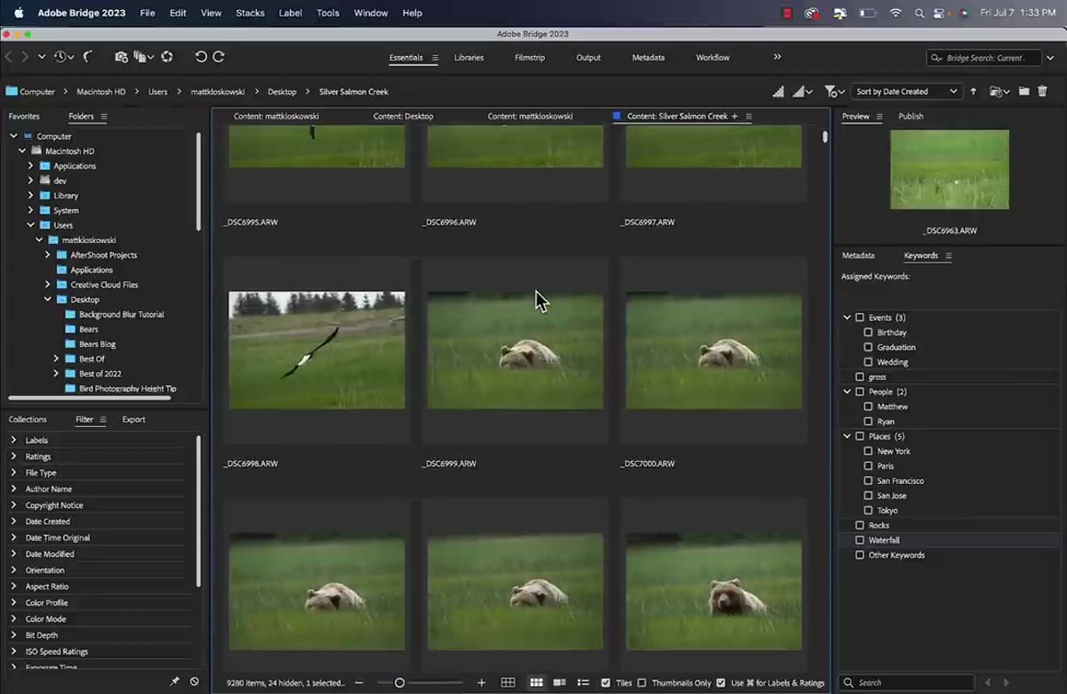 Adobe Camera Raw open with exposure slider adjusted