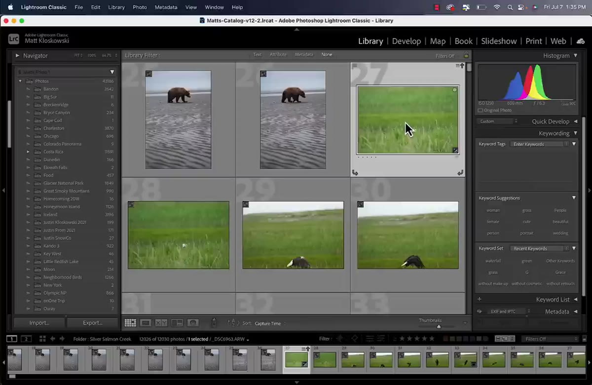 Lightroom catalog showing photo unchanged after Bridge edit