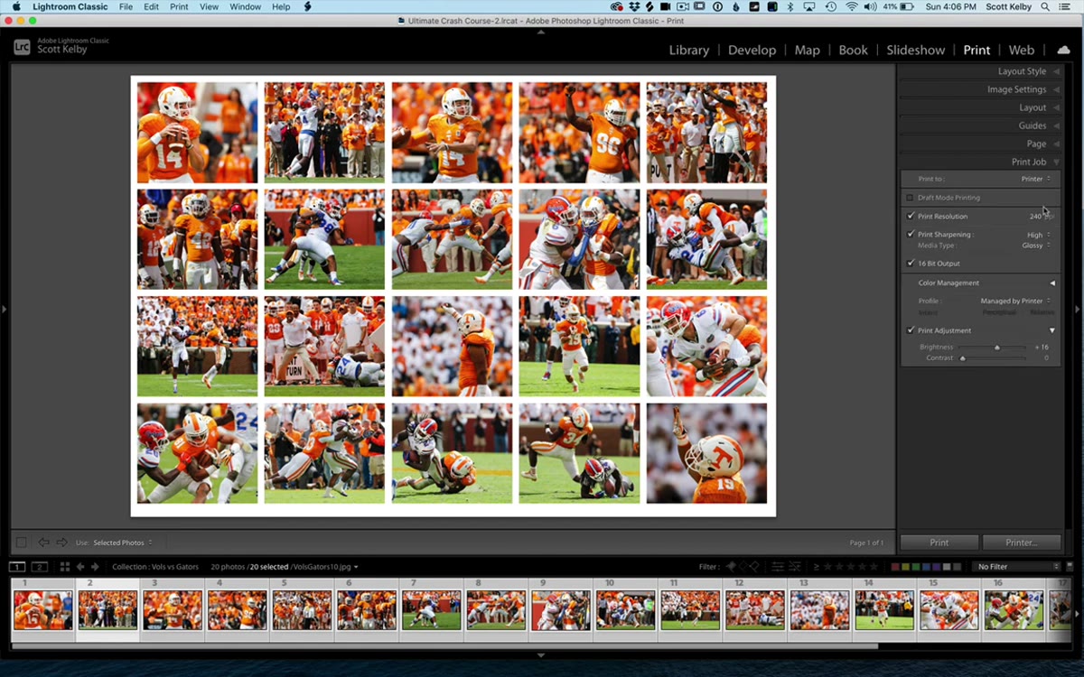 Print Job panel showing Print to JPEG option selected