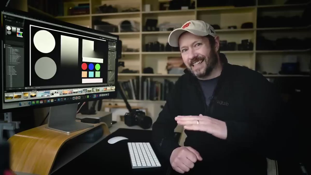 Abstract Photoshop color chart used to demonstrate frequency of contrast change