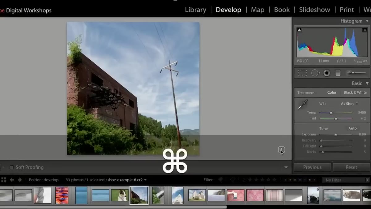 Exclamation point icon indicating Lightroom 3 process version