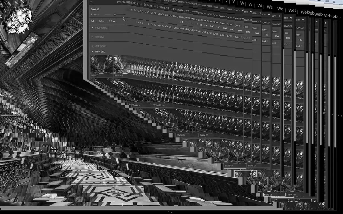 Amount slider beneath profile thumbnail being adjusted
