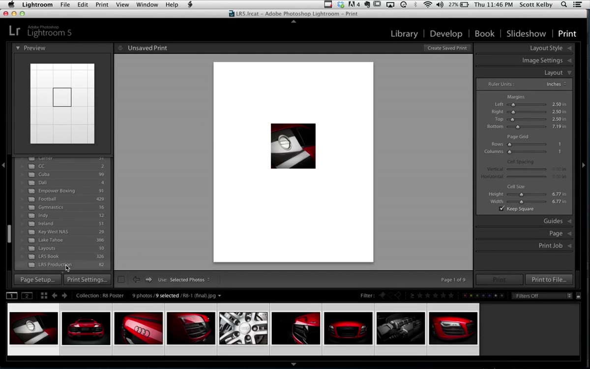 Paper size dialog open showing custom 24x30 inch dimensions