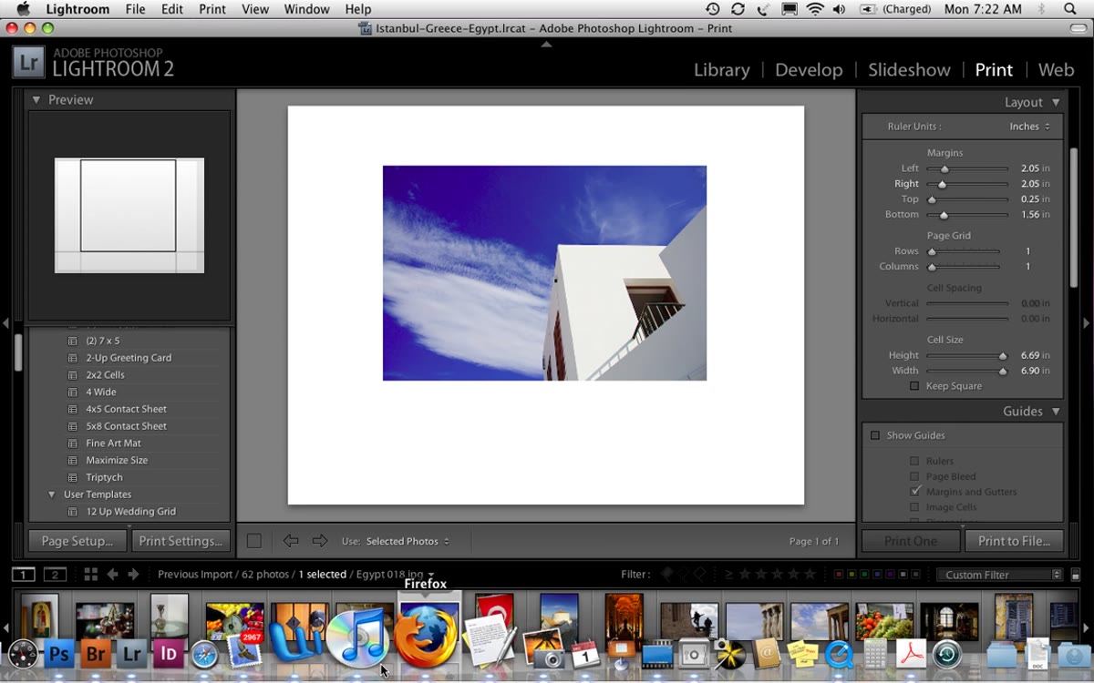 Lightroom layout compared side-by-side with iPhoto layout reference
