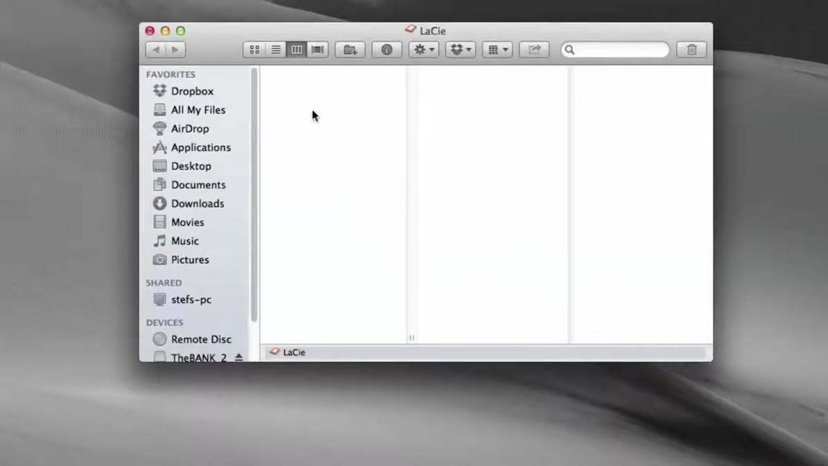 Two new folders created on external hard drive root