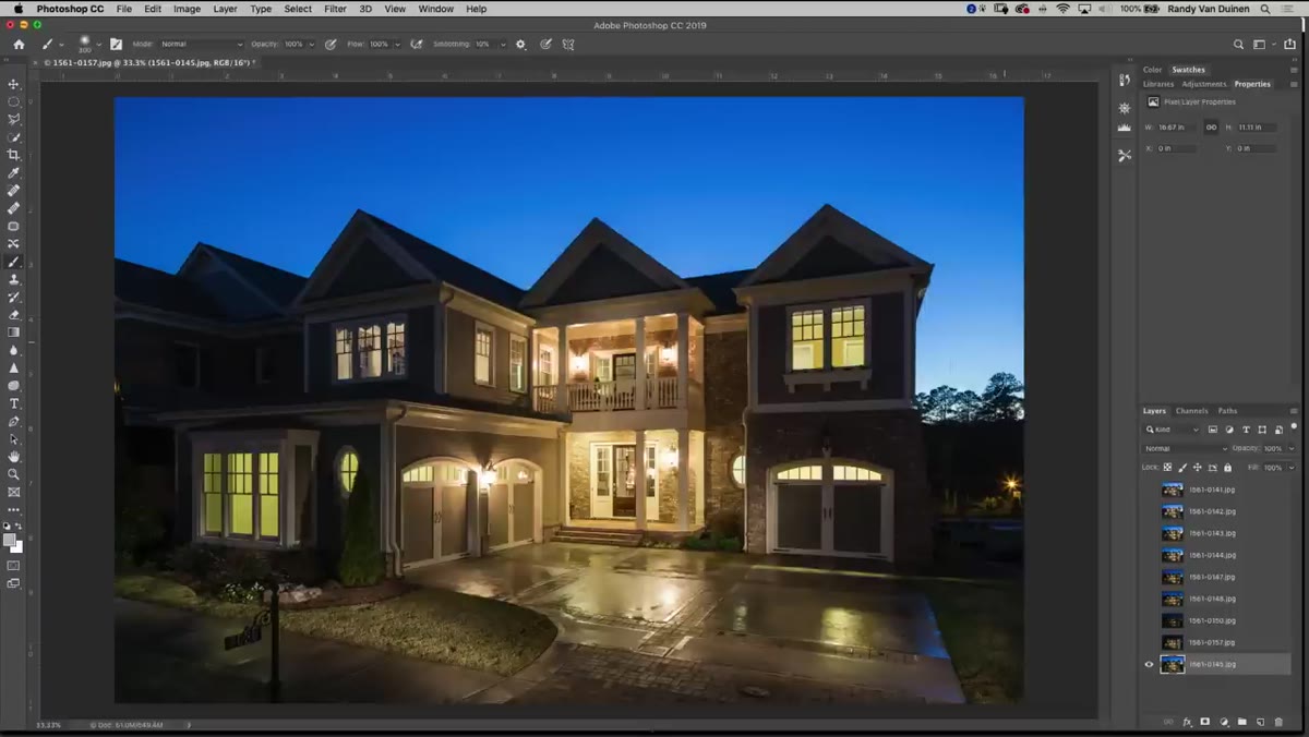 Using Quick Select tool to isolate the sky on the base layer
