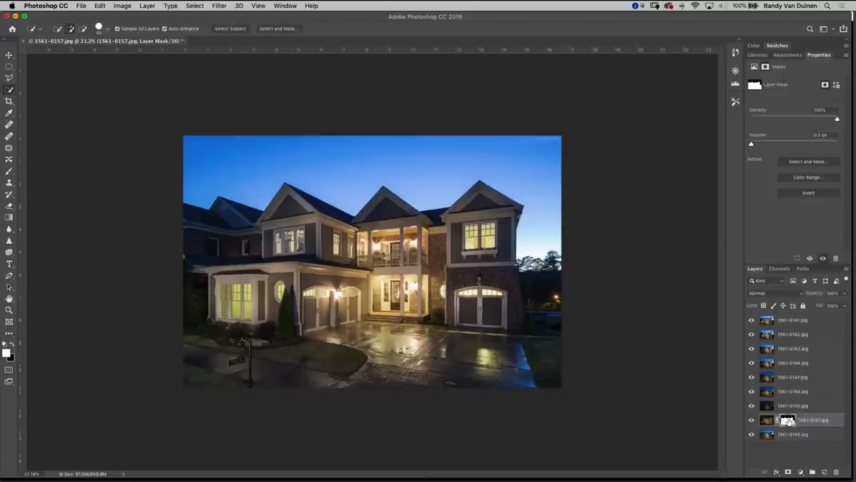 Alt-dragging the mask thumbnail up to duplicate it across layers