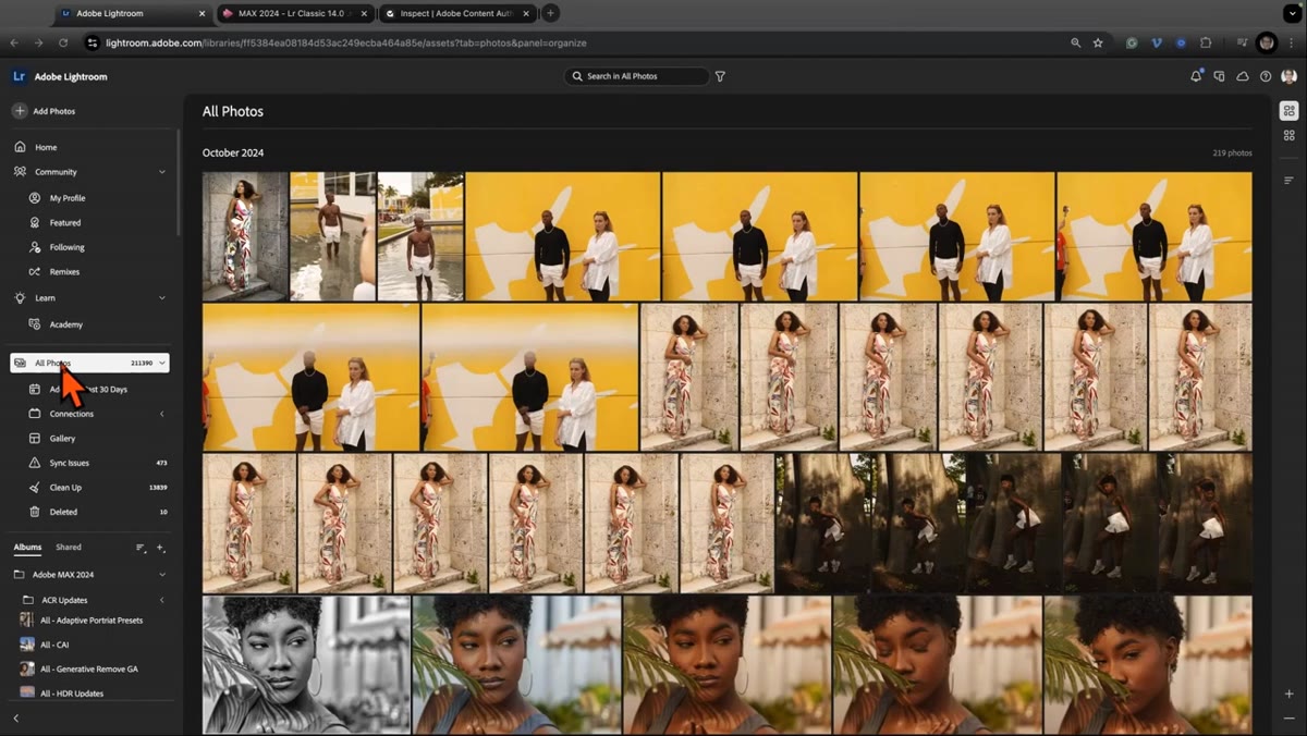 &ldquo;Clean Up&rdquo; option selected inside the All Photos view