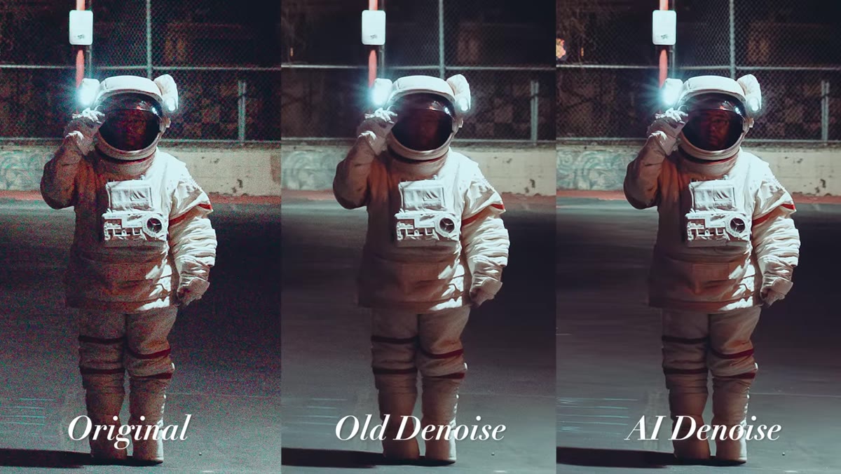 Side-by-side comparison of AI vs legacy noise reduction