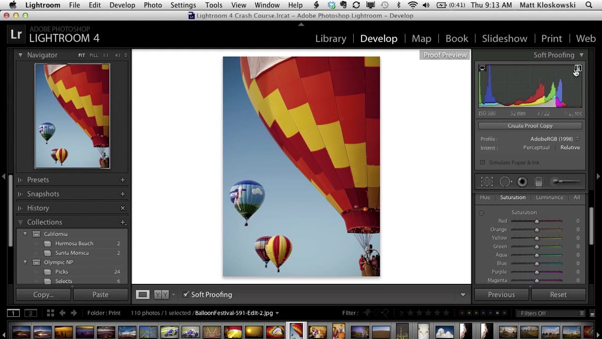 Profile dropdown open showing Epson paper options listed