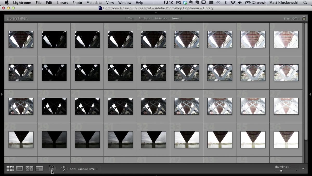 Selecting the spray can tool in the Lightroom toolbar