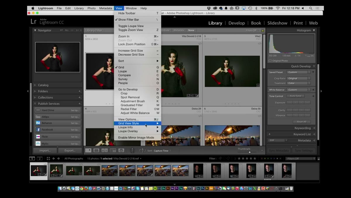Grid view showing plain thumbnails with no extras visible