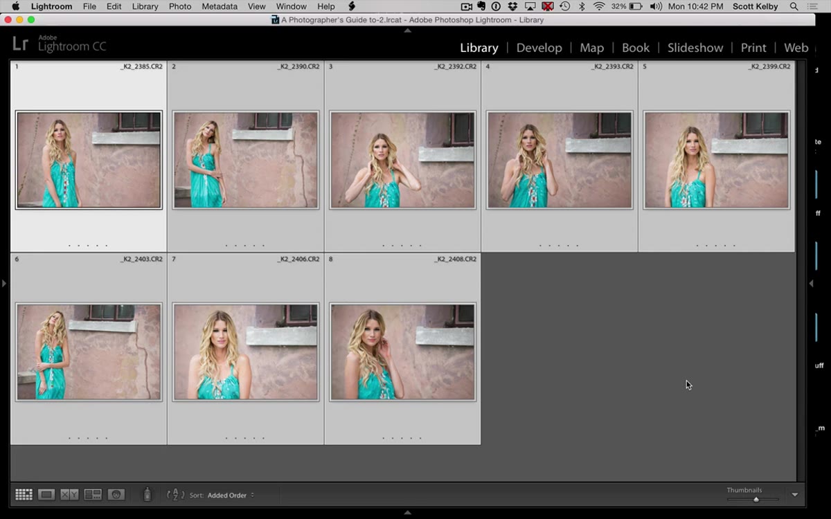 All selected images displayed simultaneously in Survey Mode