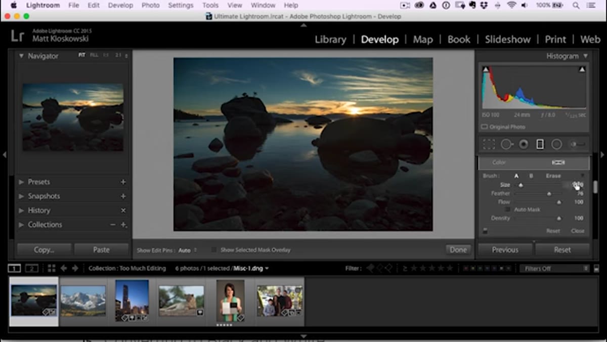 Brush erase tool removing gradient effect around sun area