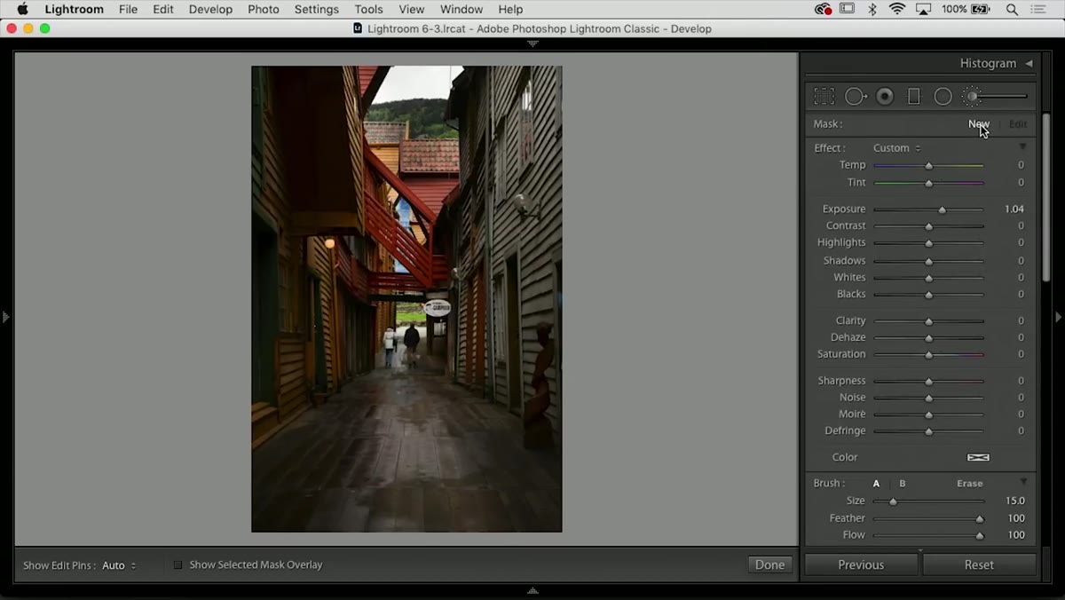 New brush layer created, pulling highlights down in sky area