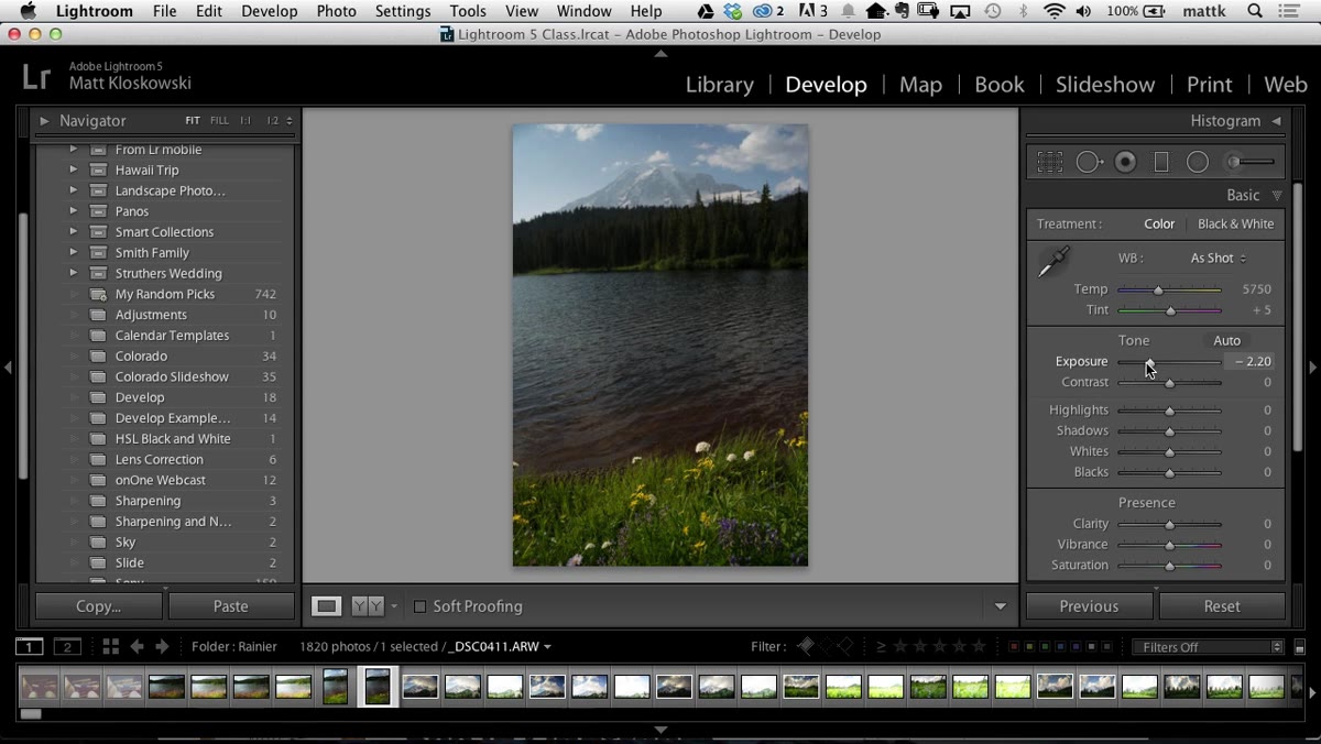 Exposure slider moved, collection count increases by one