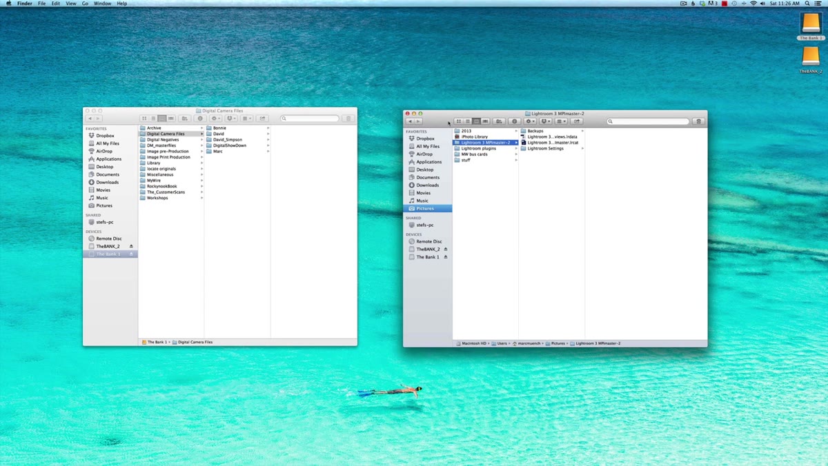 Diagram showing Lightroom catalog folder inside Pictures directory